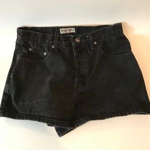 Guess black jean shorts.